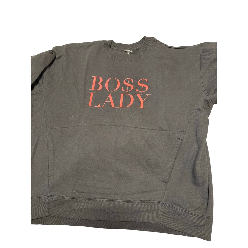“Boss Lady” Black Sweater from Express size XL - Picture 2 of 5